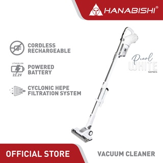 Hanabishi Aesthetic White Cordless Vacuum Cleaner HVC50WHT with Cyclonic HEPA Filtration System