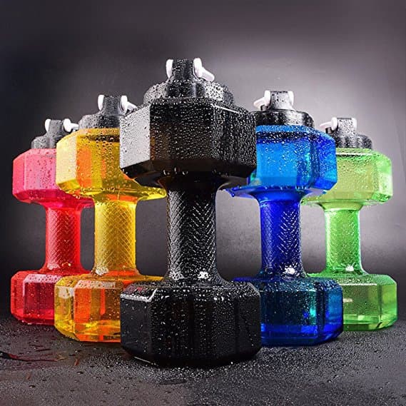 2.2L Water Bottle Sports Gym Jug Dumbbell Dumbell Shaped Workout Fitness Protein Shopee