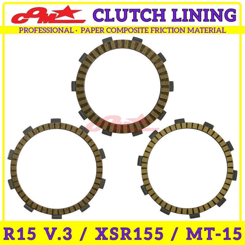 Comstar Clutch Lining R15 V3 / XSR155 / MT15 (3pcs/set) Shopee