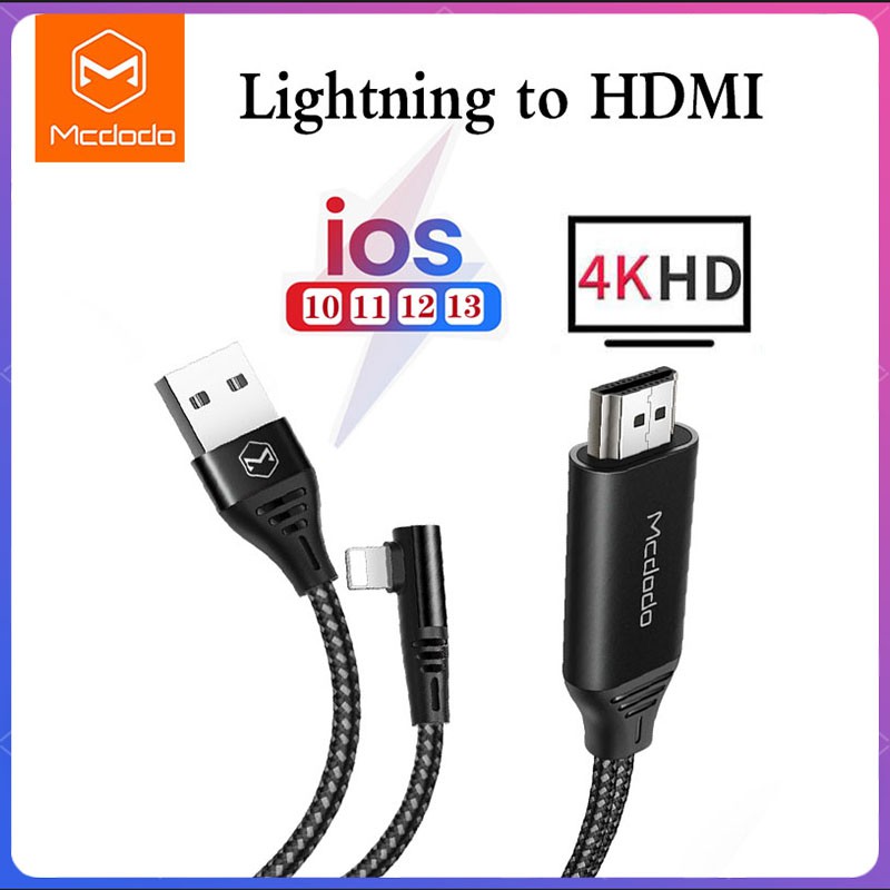 Mcdodo iPhone HDMI 4K Audio change Cable to HDMI Thunderbolt 3 for