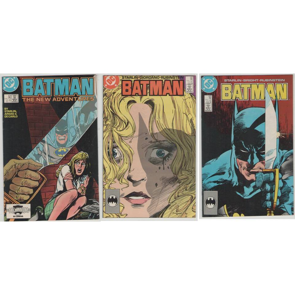 Batman 414, 421, 422 set (1987-88) full set Dumpster Slasher storyline.  averages FN to FVF. 1980's! | Shopee Philippines