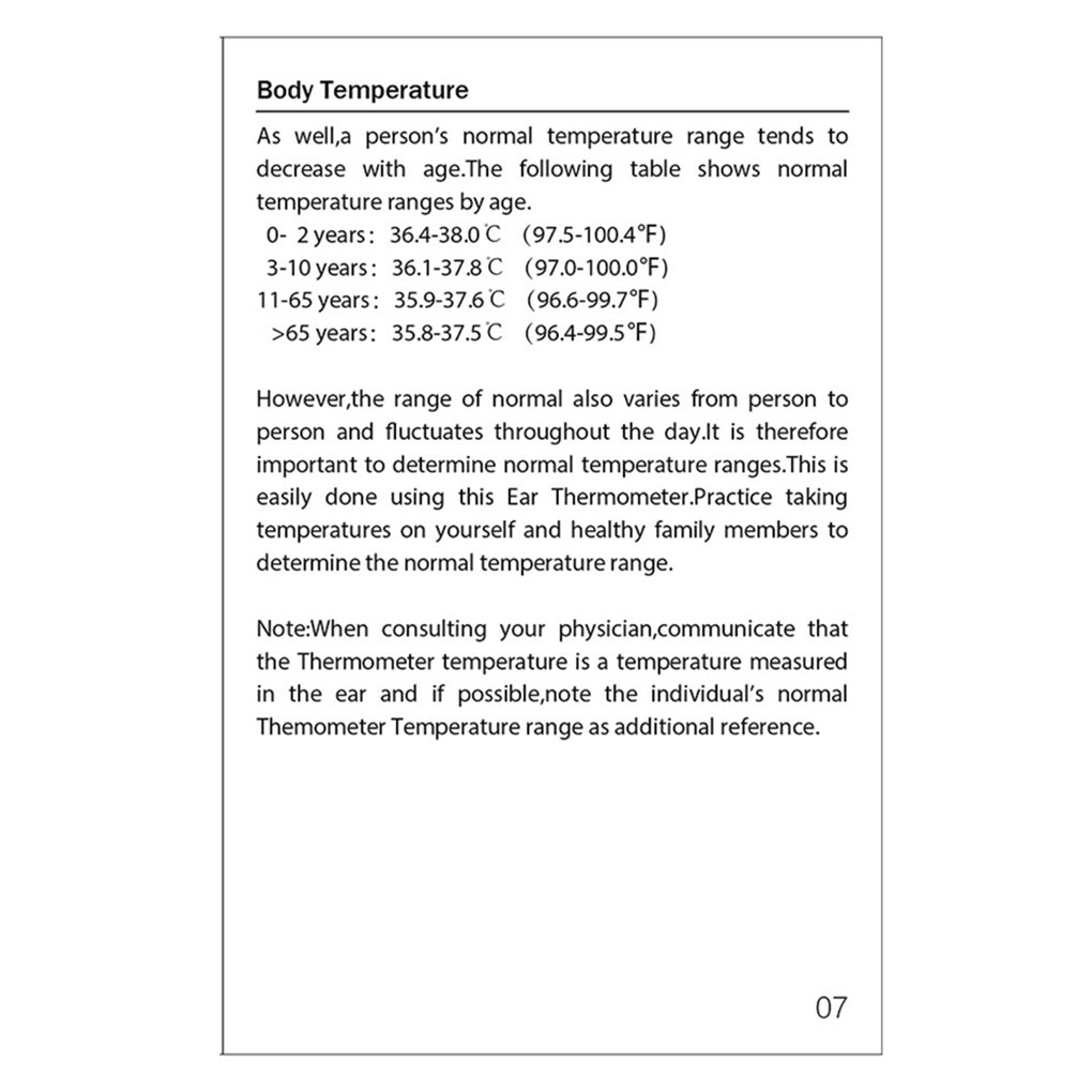 thermometer temperature range