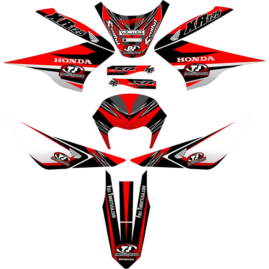 honda xr 125 throttle Jockey full set stickers Shopee Philippines