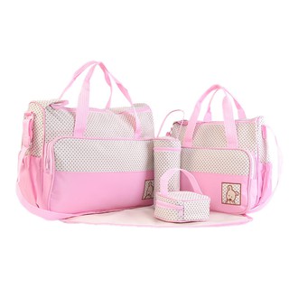 5 In 1 Set Multi Function Baby cute Diaper Bag Nappy Bag Mummy baby bag