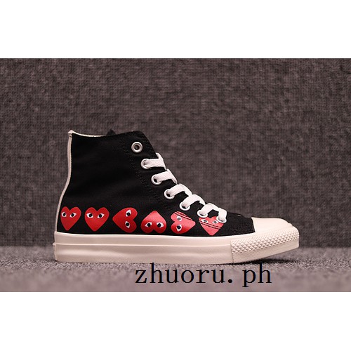 black cdg high tops