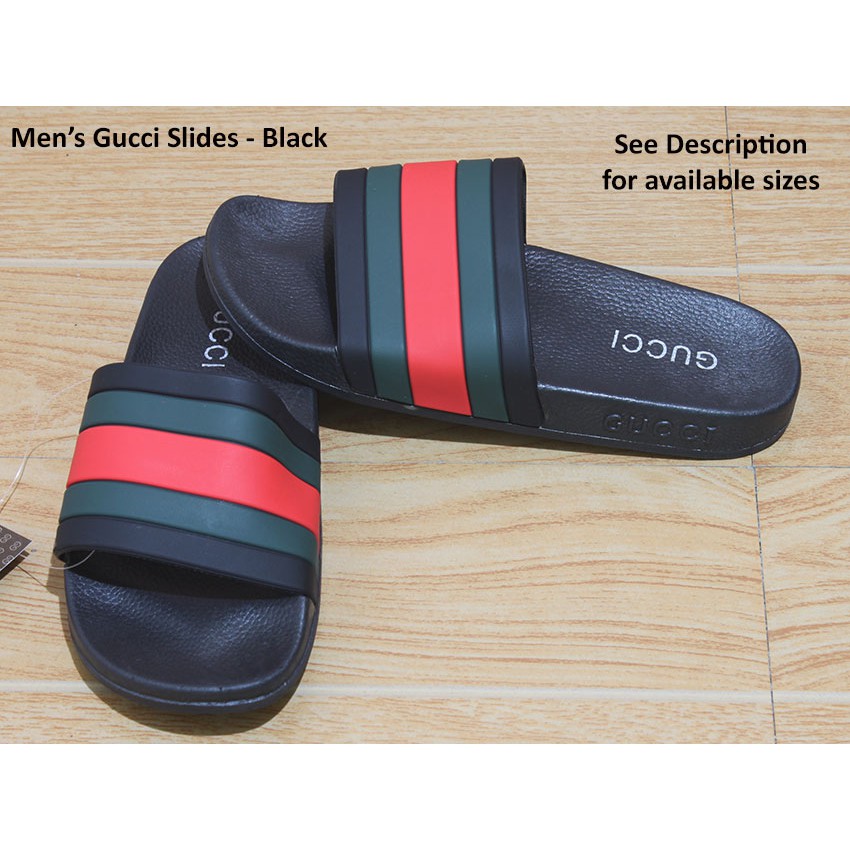 men black gucci slides
