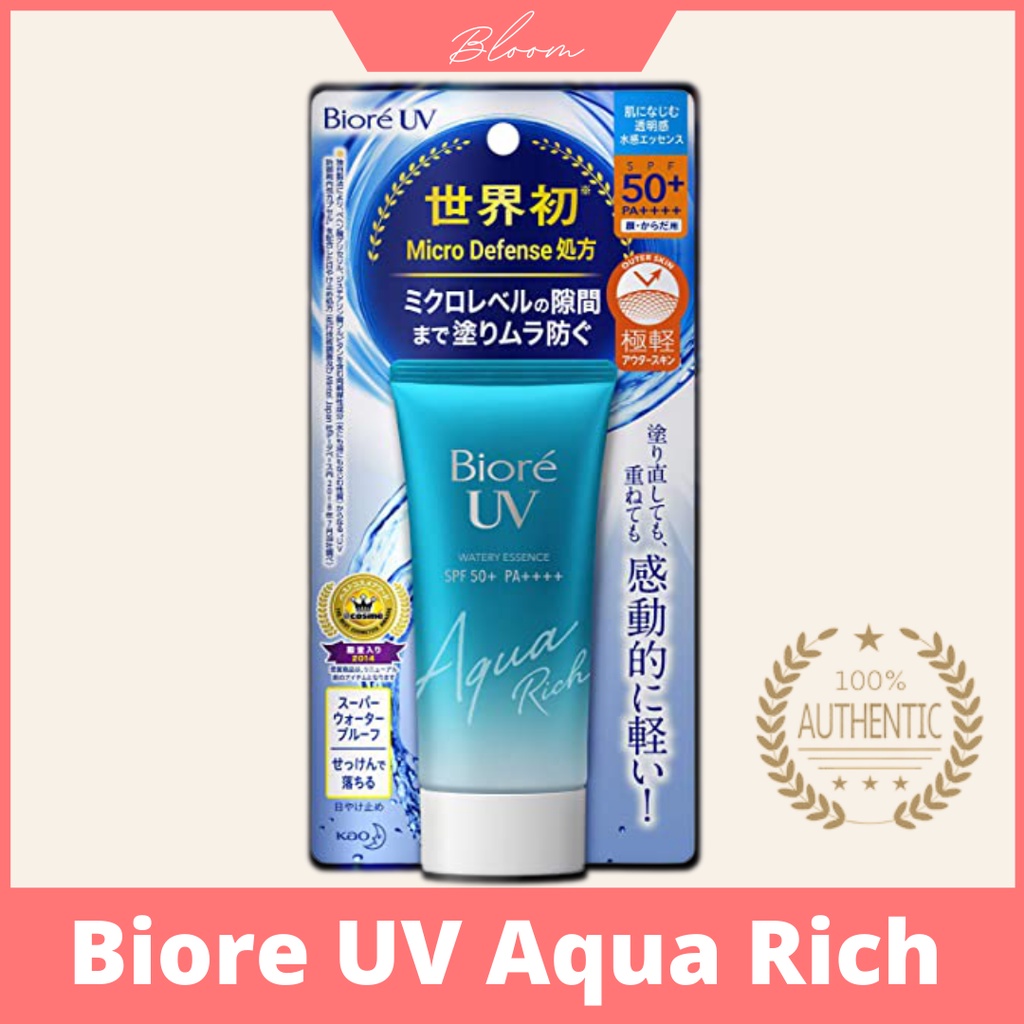 Biore UV Aqua Rich Watery Essence Rich Water Gel Biore Sunscreen Biore