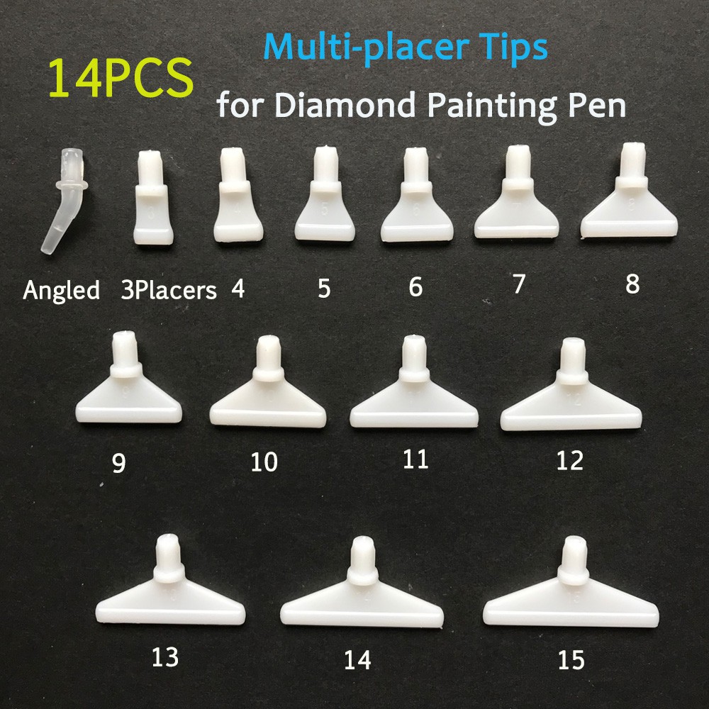 Diamond Painting Tools 14Pieces Multi-placer Tips Angled Tips for