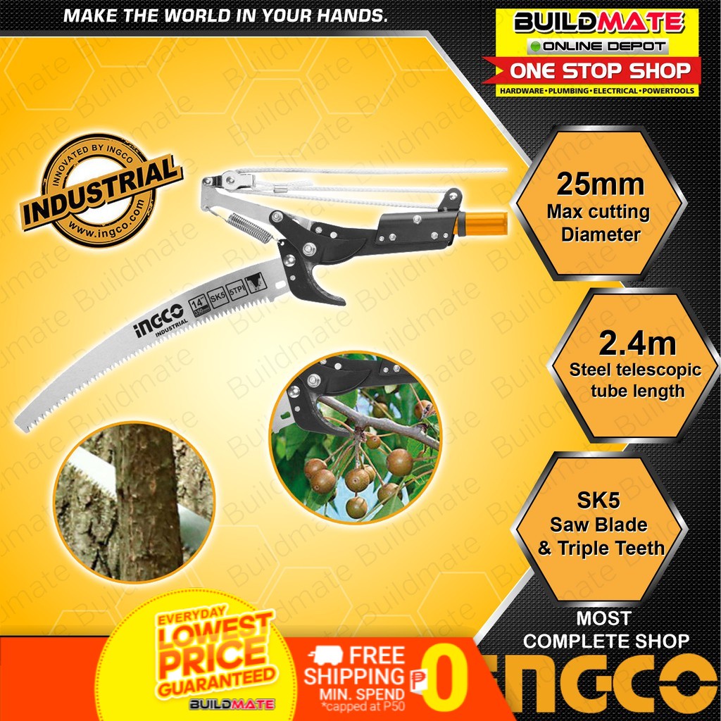 INGCO Extendable Tree Pruner Pole Saw Branch Cutter Trimmer Garden