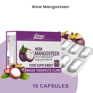 Wowhappy Wow Mangosteen Xanthone 500mg  Capsules - Antioxidant & Immunity Booster - 10 caps