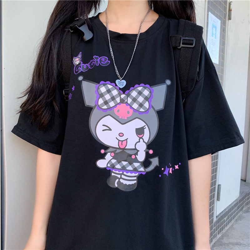 Cheap Clothes 2021 Neue Sommer Anime Kuromi T Shirt Sommer Streetwear O Ausschnitt Susses Madchen T Shirt Koreanische Version Shirt Spot Stock Free Shipping Women S Apparel Shopee Philippines