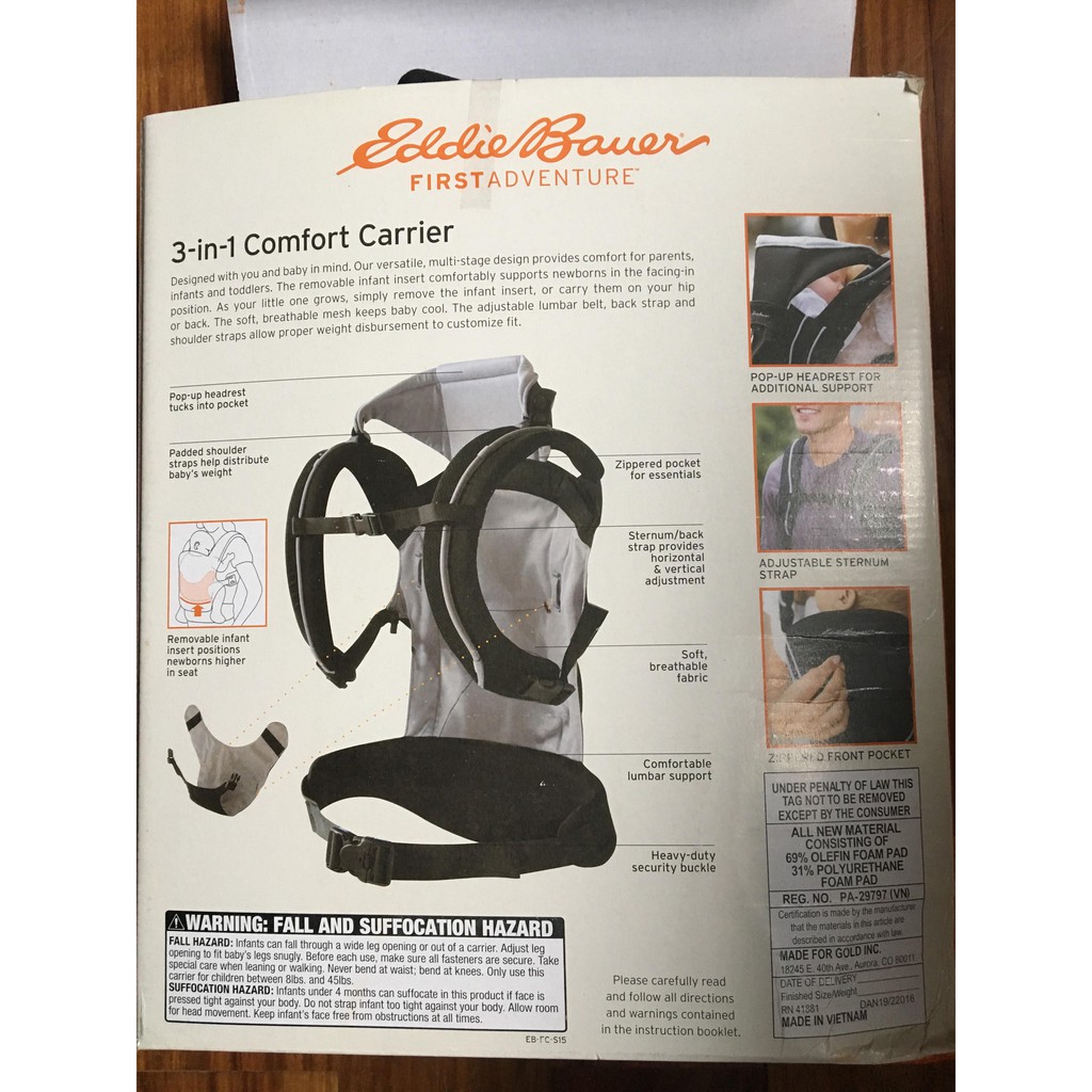 eddie bauer child carrier backpack