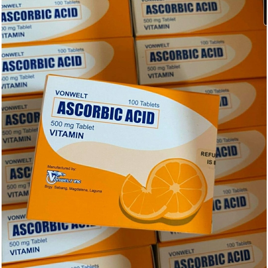 Authentic Vonwelt Ascorbic Acid 500mg 100 Tablets Per Box Shopee