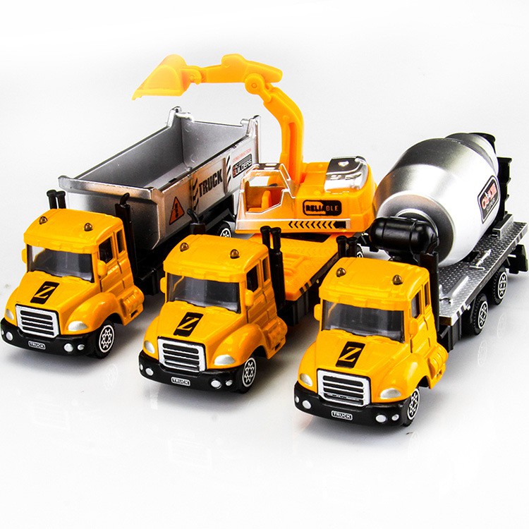 1:64 Scale Toy 3Pcs Construction Vehicle Alloy Truck Car | Shopee