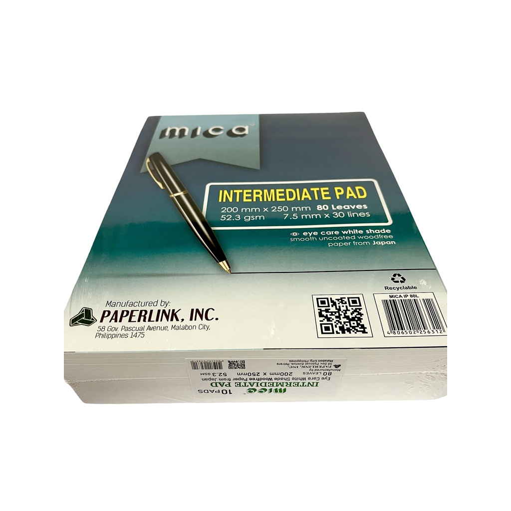 Intermediate Pad Paper Long Writing Pad Mica l Sold per 5 pad and per