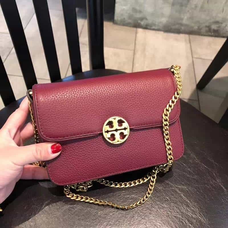 tory burch red shoulder bag