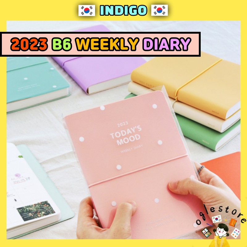 B6 Korean Weekly Planner BUJO 2023 Sticker Included Dated Weekly Diary