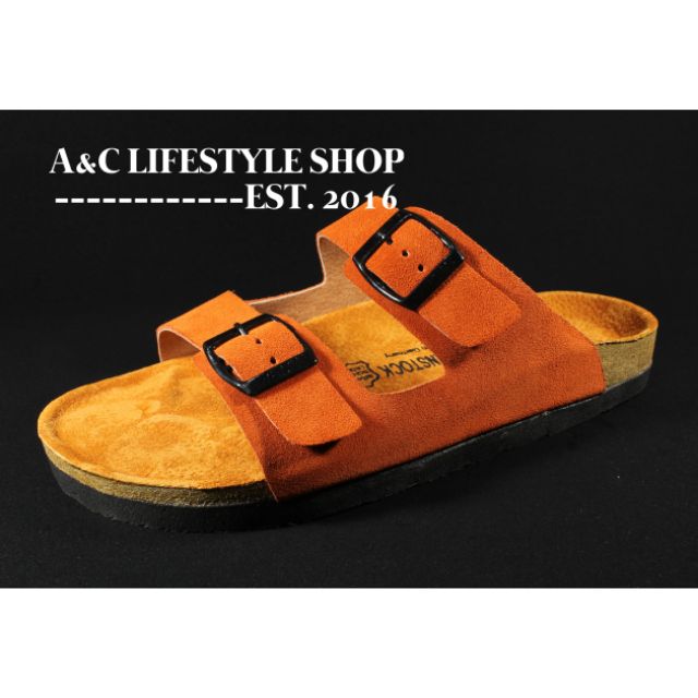 orange birkenstocks