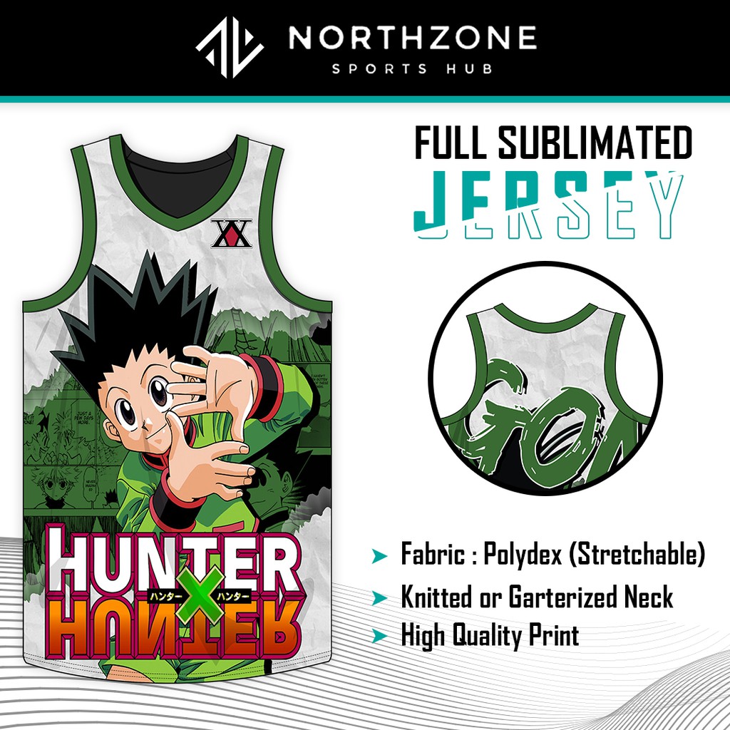 Hunterxhunter Anime Full Sublimation Collection Jersey Top Gon Hisoka Killua Kurapika Leorio Shopee Philippines