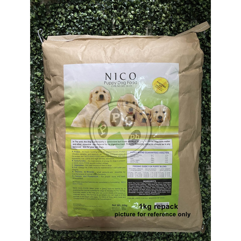 Nico Puppy Dog Food 1kg Repck Shopee Philippines