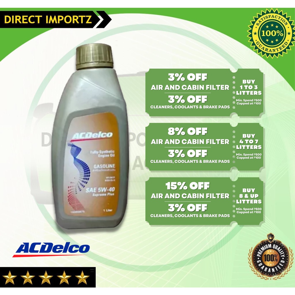 ACDelco 5W40 Fully Synthetic Engine Oil ( GASOLINE ) ( SAE 5W40