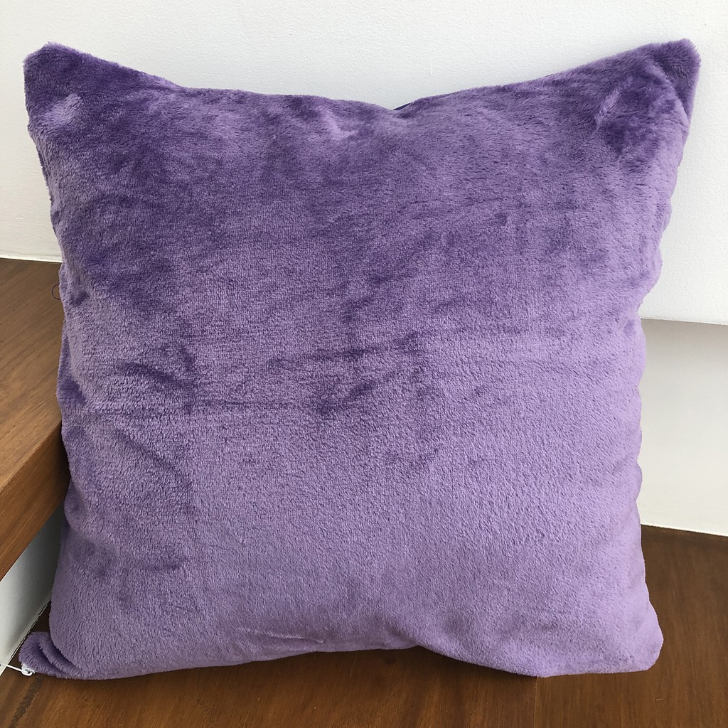 Tp Violet Fleece Violet Back Throw Pillow Case Shopee