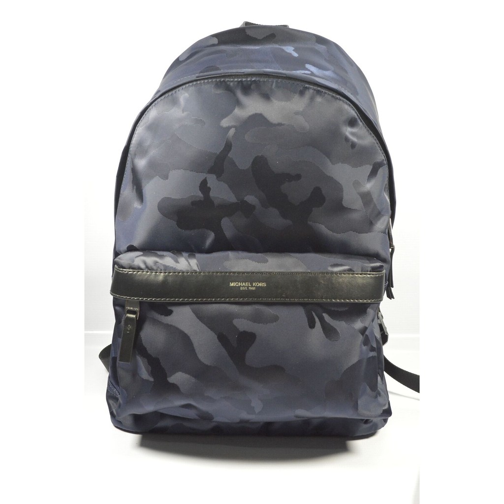 Michael Kors Backpack 100% ORIGINAL Kent Indigo Nylon Camo Backpack Bag |  Shopee Philippines