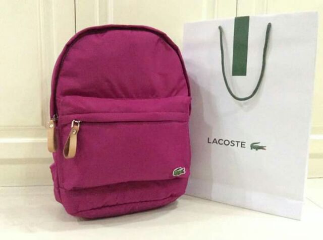 lacoste pink backpack