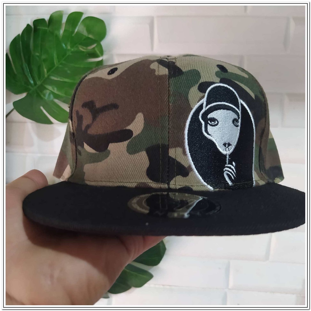 Victoria Court Bull Cap BullCap Hat Snap Back SnapBack Embroidered UniSex Camouflage SnapBack