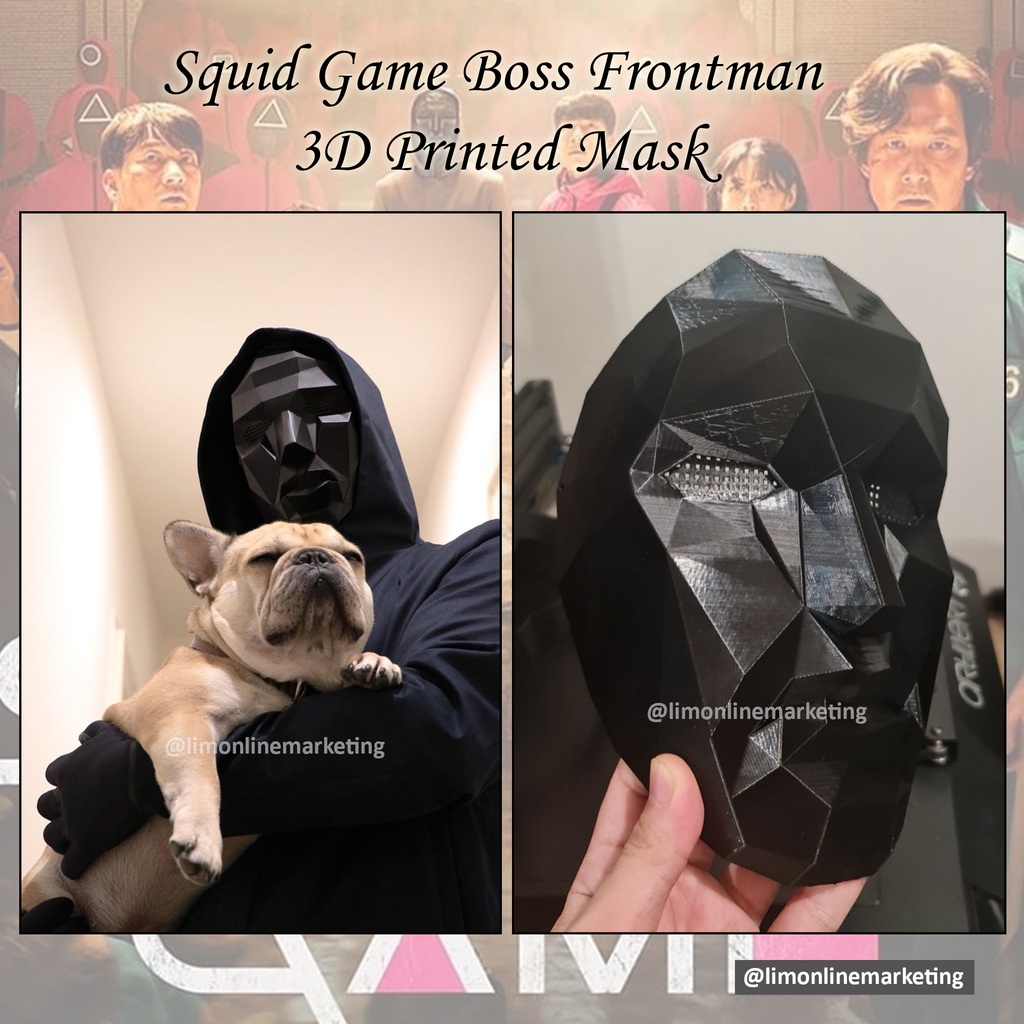 [3D PRINTED] Squid Game Frontman Boss Mask Cosplay Costume Halloween