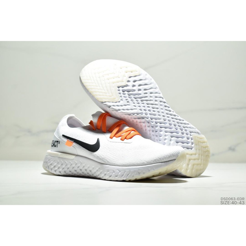 Nike epic react flyknit off white on sale