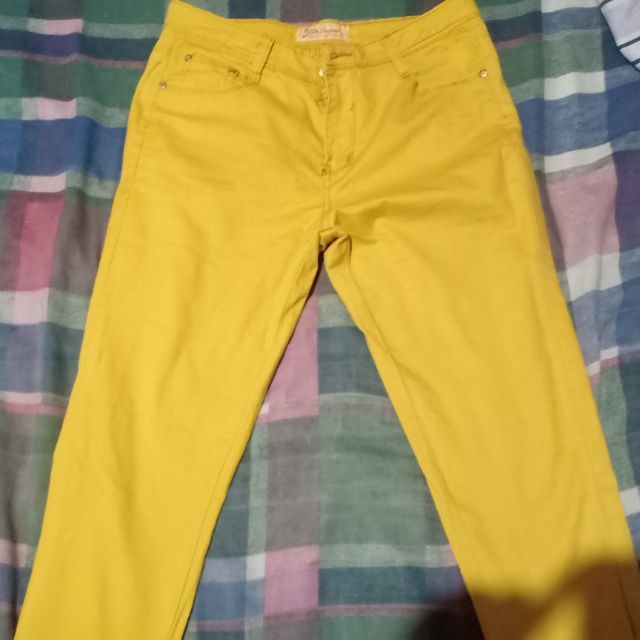 yellow jeans women