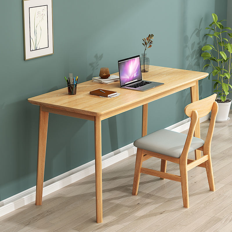 Nordic Solid Wood Computer Desk Oak Home Study Table ...