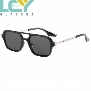 LCYY new double beam hollow sunglasses 2022 new retro net red concave shape square sunglasses 3517 (spot) #5