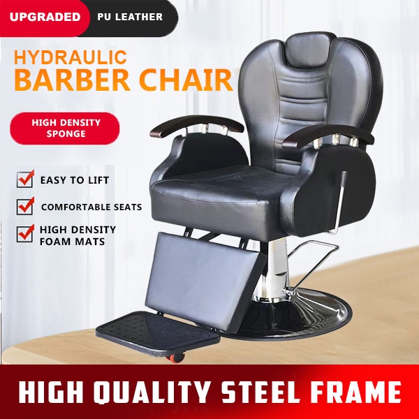 Hydraulic Leather Barber Chair for Salon and Use Adjustable