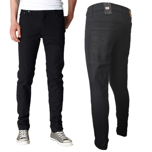 #A7706 New Black Fashionable Skinny Jeans Maong Pants For Men COD ...