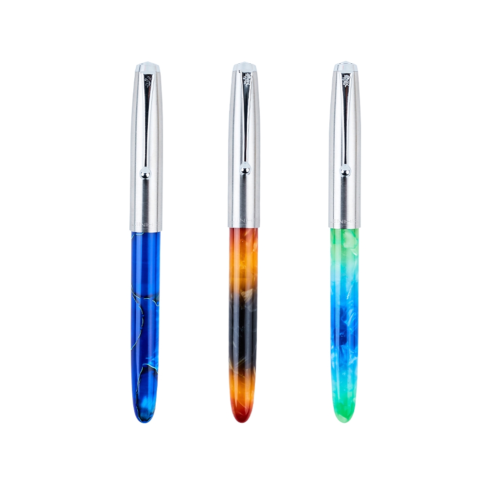 51A Fine Nib Celluloid Fluorescent Office Writing Fountain Pen School