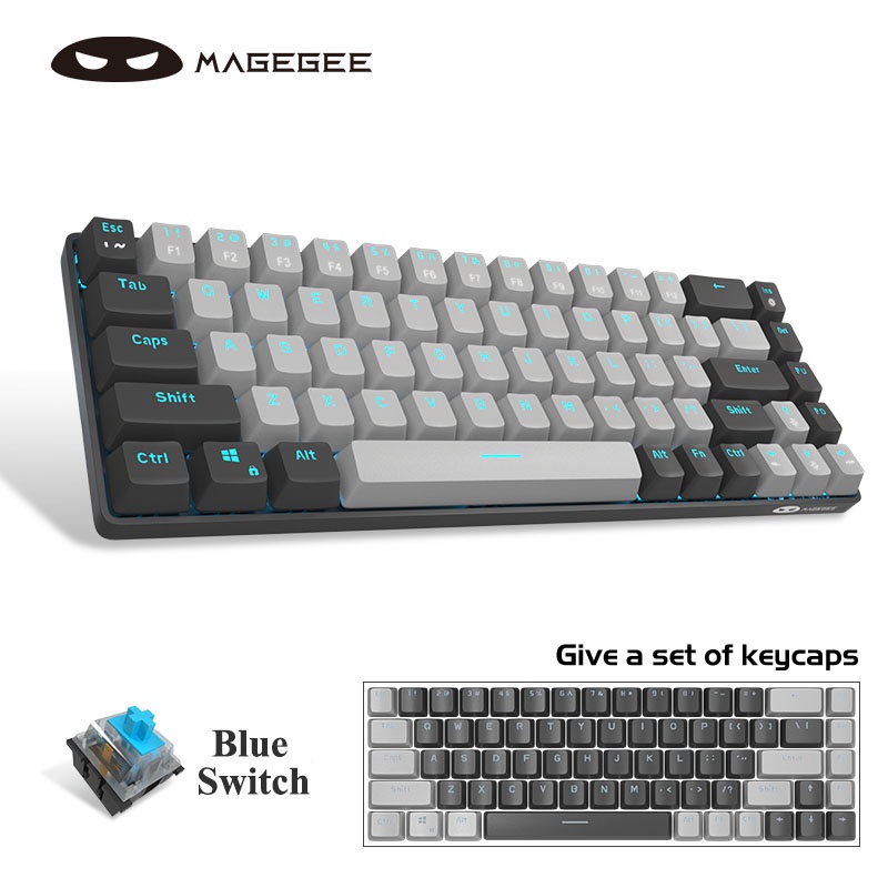 MageGee MKBox 65 Mechanical Keyboard, Wired Gaming Keyboard Blue Switch TypeC 68 Keys LED