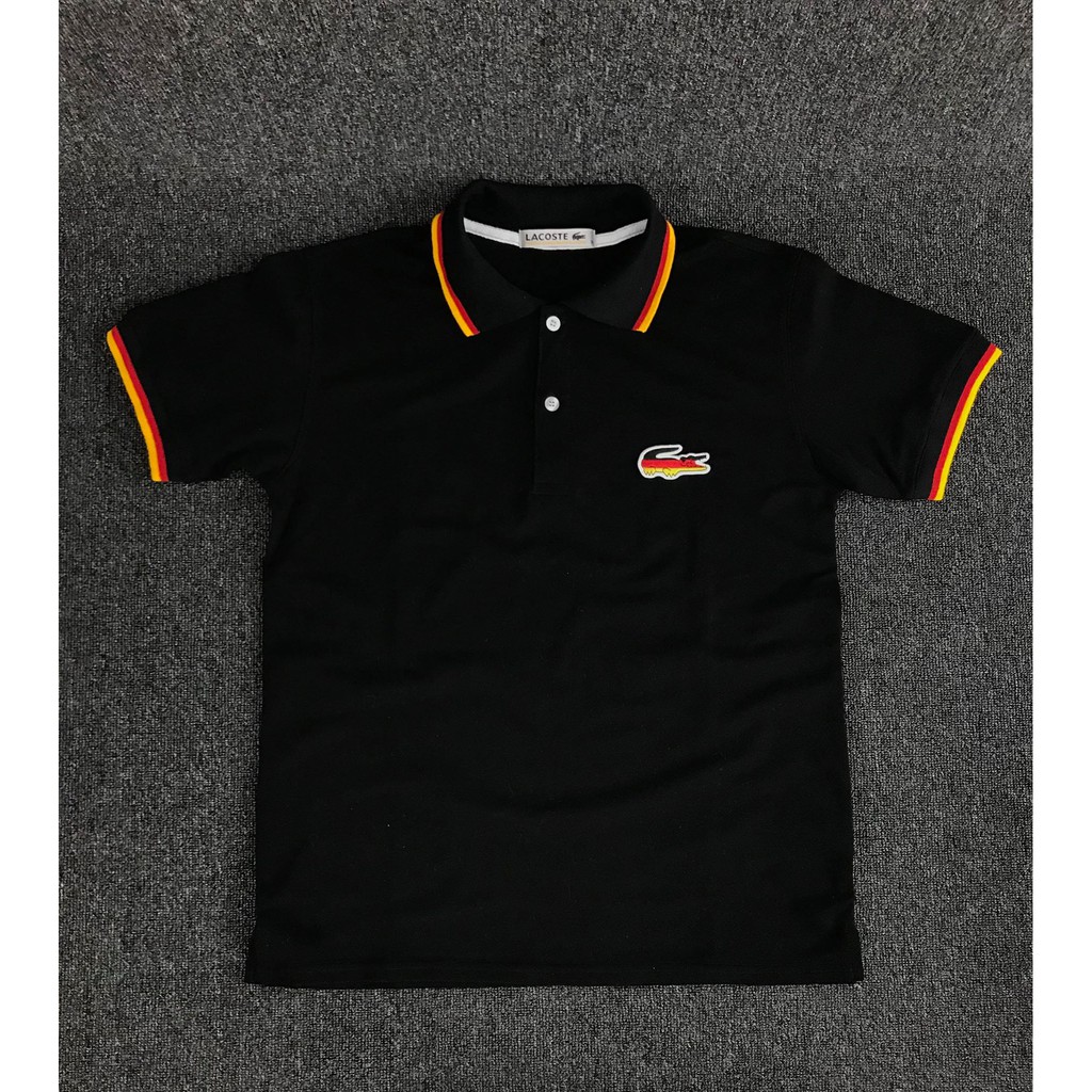 black and green lacoste shirt