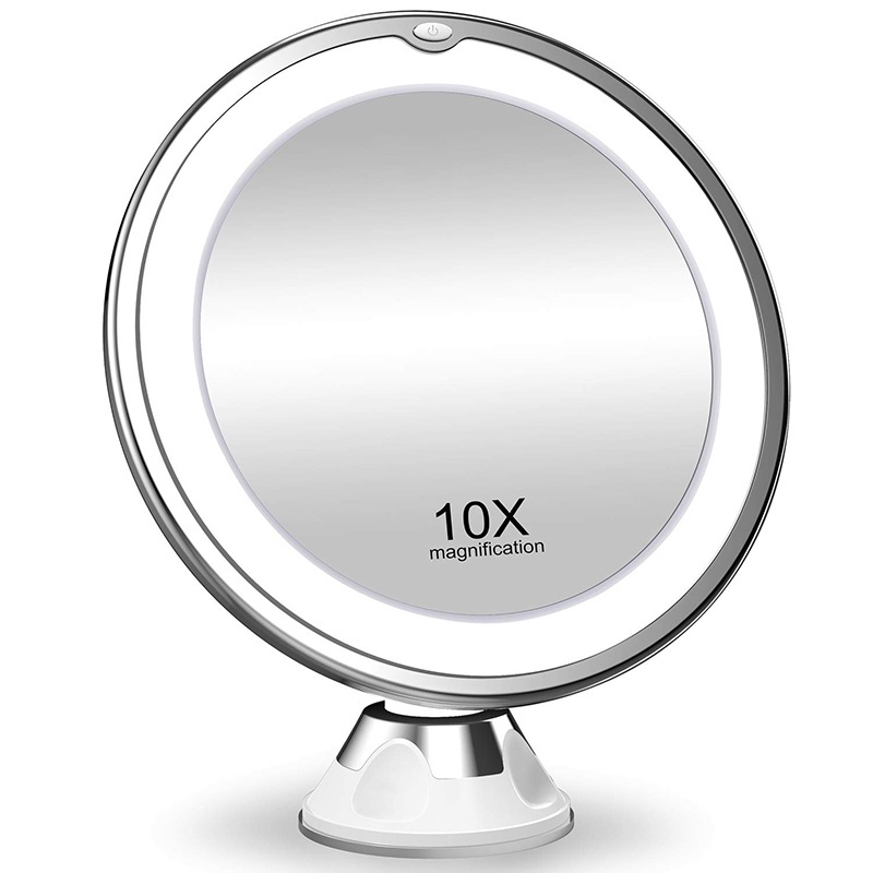 100 Praise Flexible Makeup Mirror 10x, 10x Magnification Led Lighted Makeup Mirror