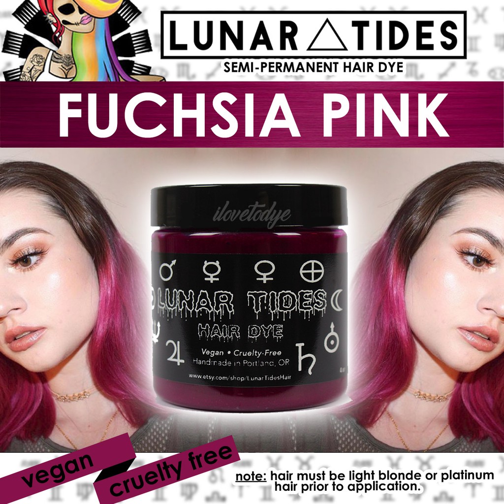Lunar Tides Fuchsia Pink Semi Permanent Pink Hair Dye Fuschia