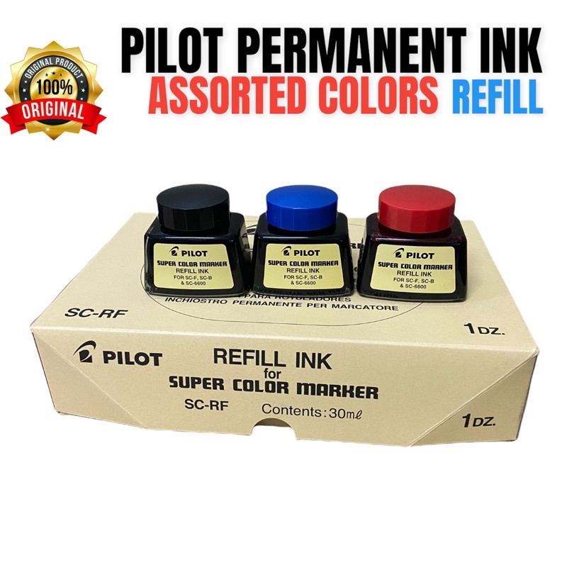 Original Pilot Permanent Refill Ink (Assorted Colors) Shopee Philippines