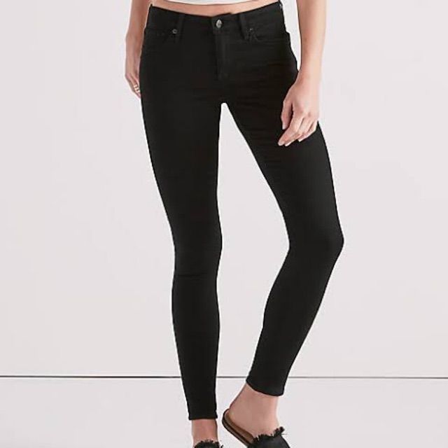 low rise black pants
