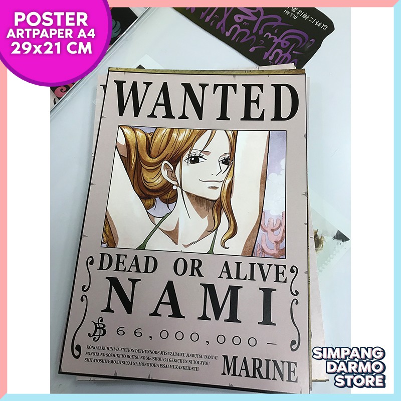 Straw Hat S Most Wanted Bounty One Piece Fugitive Poster Shopee Philippines