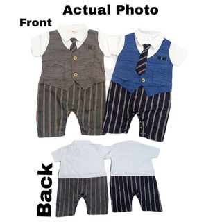 Baby boys overall Suit with necktie #2