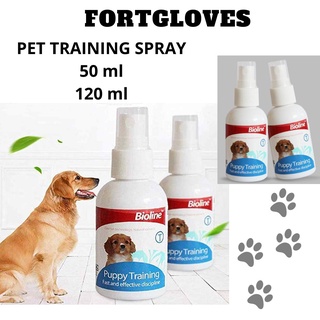 【Ready Stock】◑❧✘Bioline Training Spray Pet Potty Aid Training Liquid Puppy Trainer 50ml and 120ml