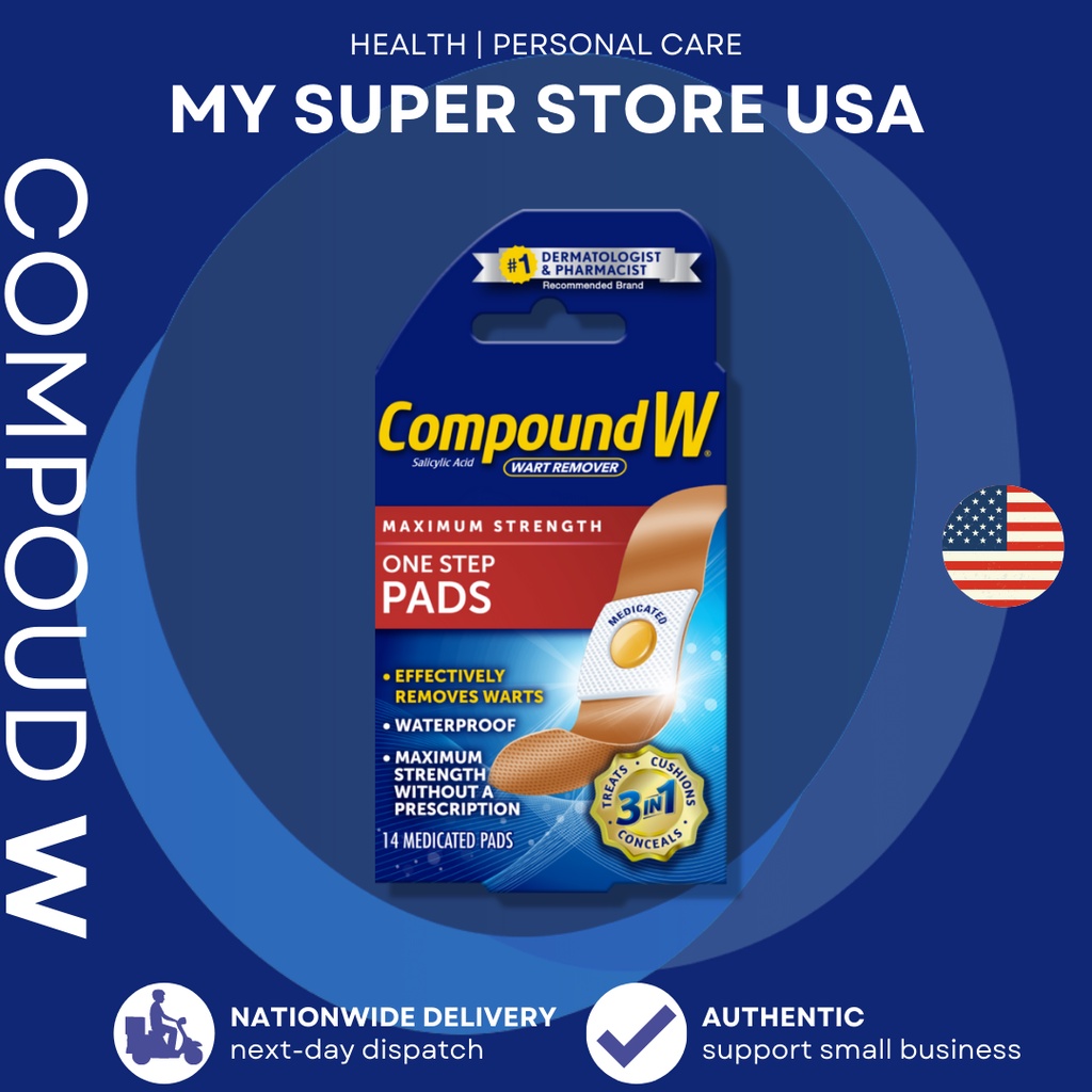 Compound W One Step Pads Wart Removal Bandage Shopee Philippines