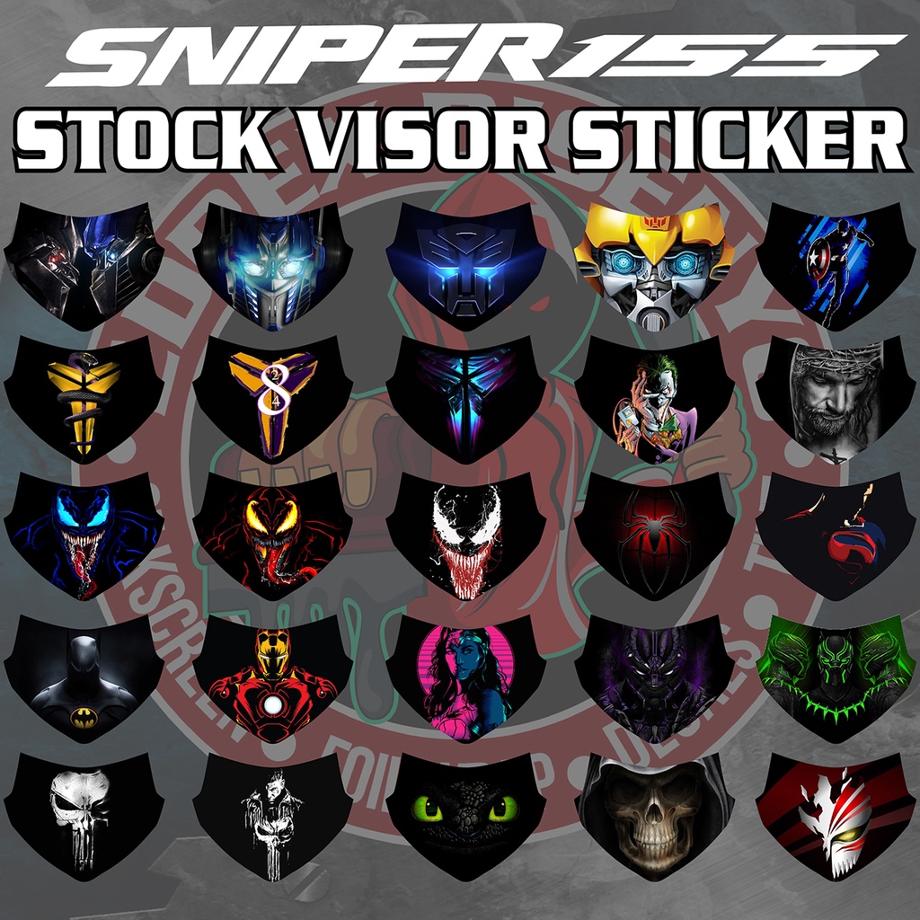 SNIPER 155 VISOR STICKER (STOCK) WITH FREEBIES STICKER Shopee Philippines