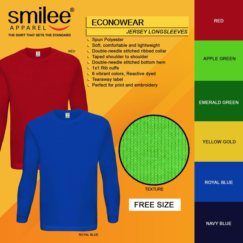 Smilee - Econo Jersey Long Sleeves (Free Size) | Shopee Philippines