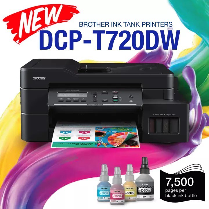 Brother DCPT720DW ADF Duplex WiFi 4colour Ink Tank Inkjet A4 Printer